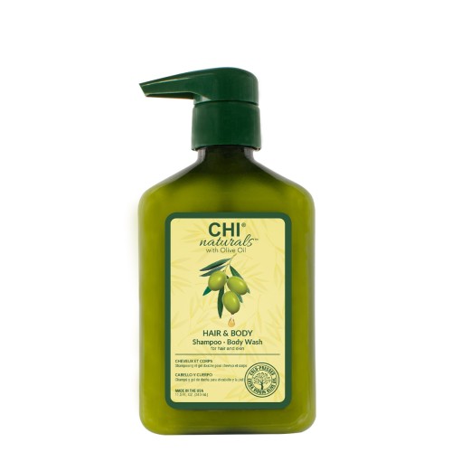 CHI Naturals with Olive Oil Hair and Body Shampoo Body Wash 340ml